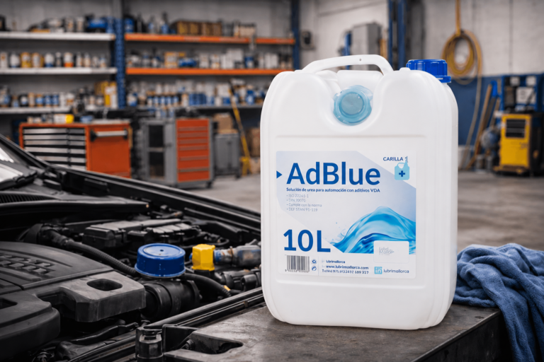 AdBlue en garrafa distribuido por Lubrimallorca en Mallorca