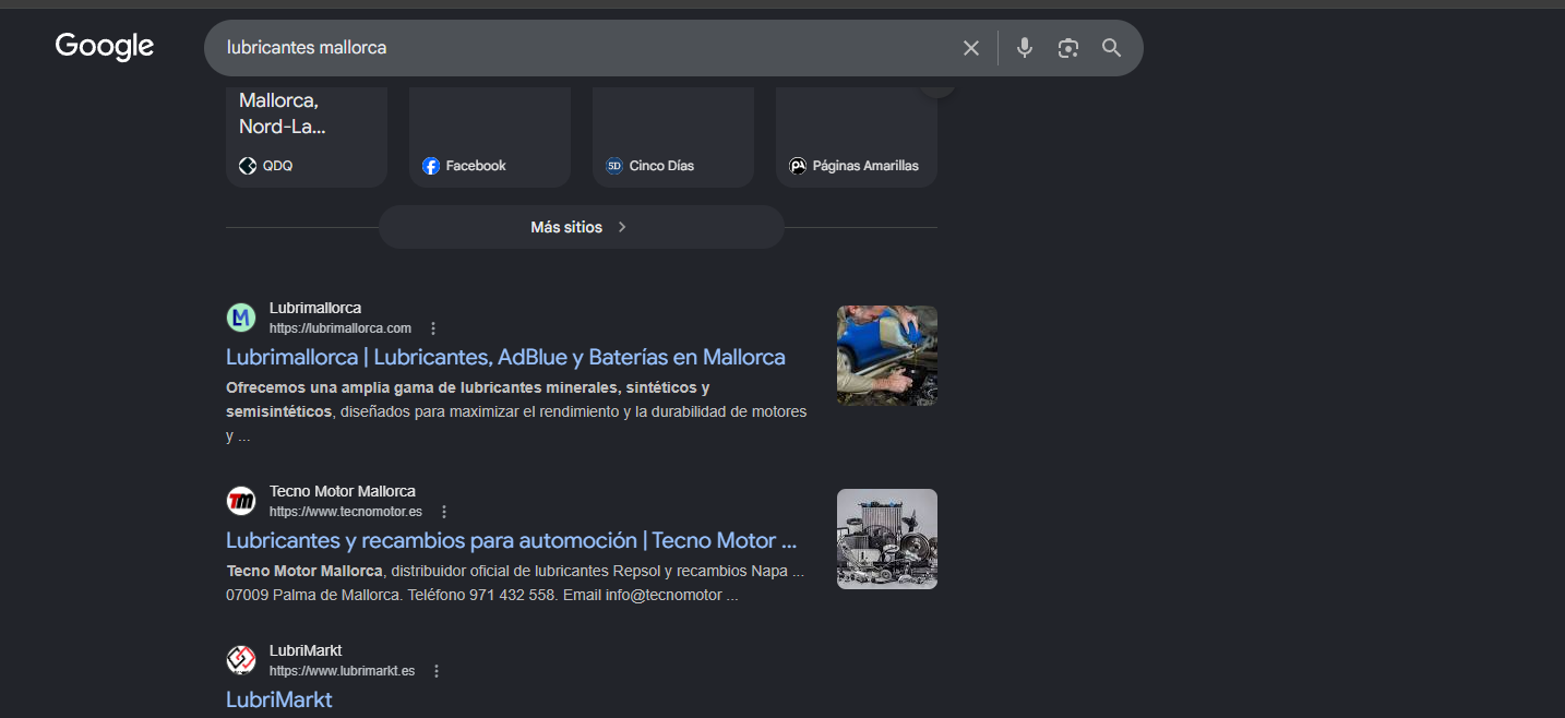 SERP — lubricantes mallorca